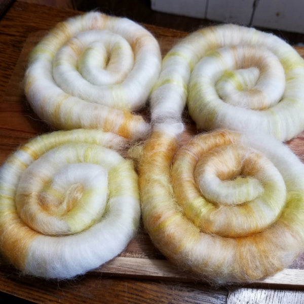 Rolags - Naturally dyed fibres
