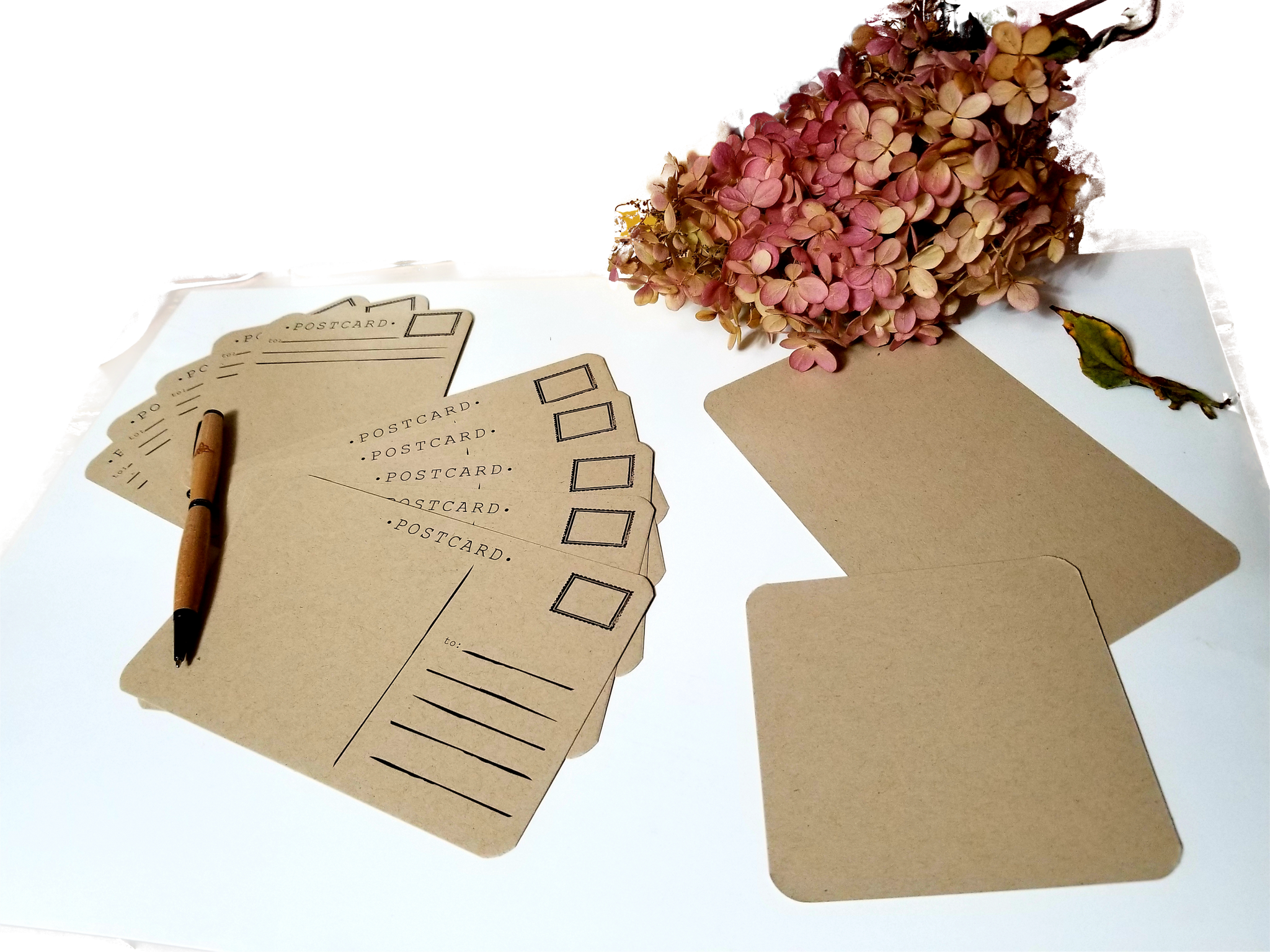 Natural Recycled Art Postcards