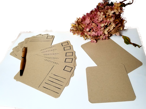 Natural Recycled Art Postcards
